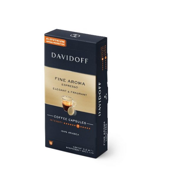Capsule cafea Davidoff Fine Aroma, compatibile Nespresso, 10 capsule