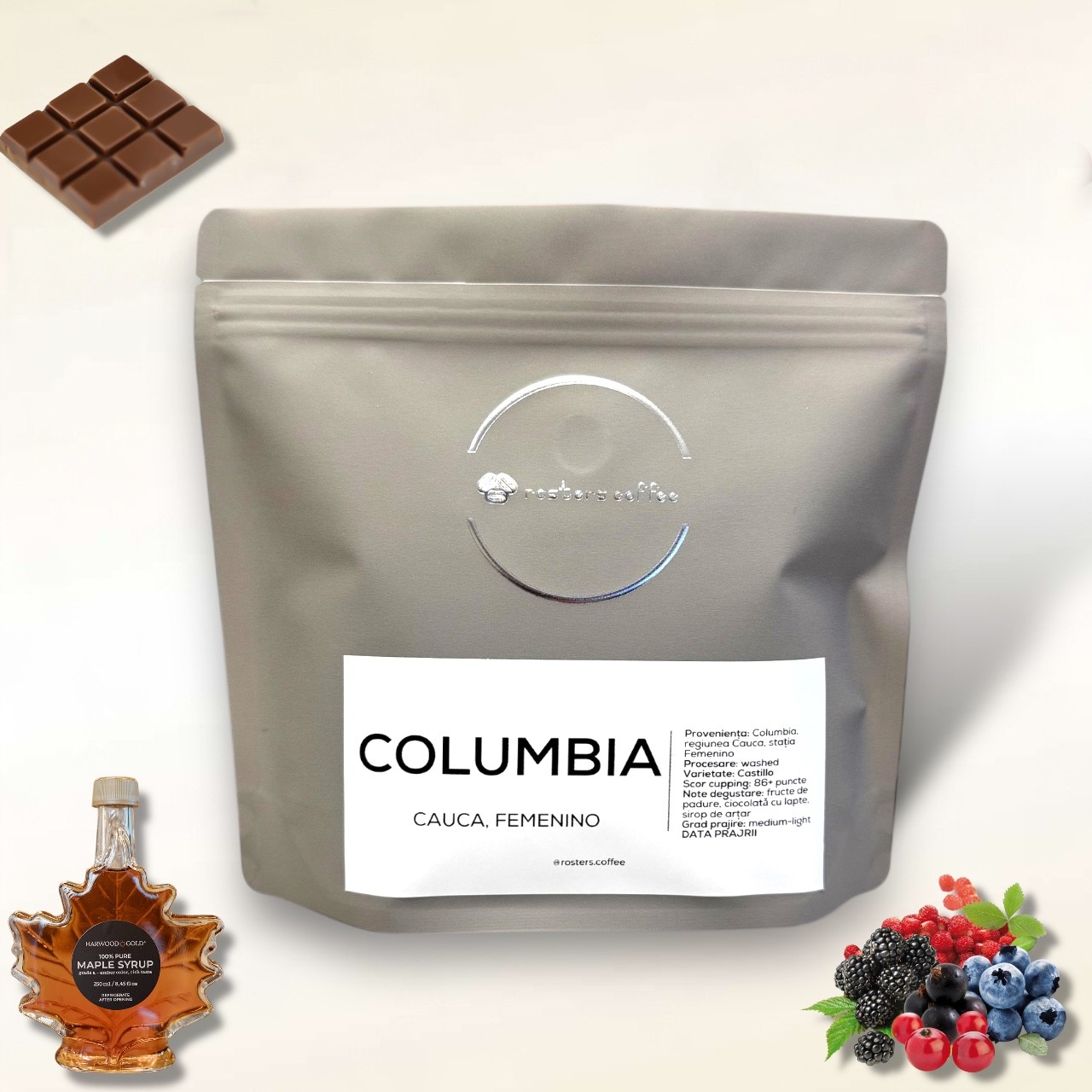 Cafea de specialitate Rosters Coffee Columbia Cauca Femenino Cafea de specialitate Rosters Coffee Columbia Cauca Femenino